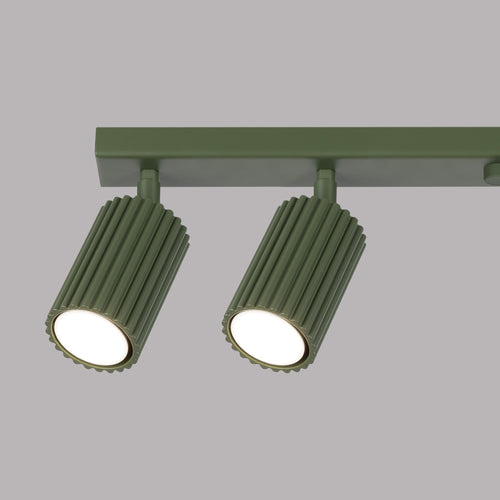 Sollux Lighting Plafondlamp KARBON 6L olijfgroen - 117x6,5x16,5cm