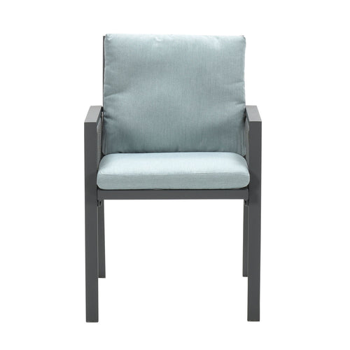 Garden Impressions Andrea dining fauteuil - carbon black - rope donker grijs - mint grey - vtwonen shop