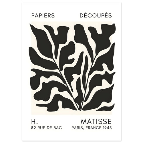Artfulprints  Matisse – Seabed shapes black   poster 50x70 cm - vtwonen shop