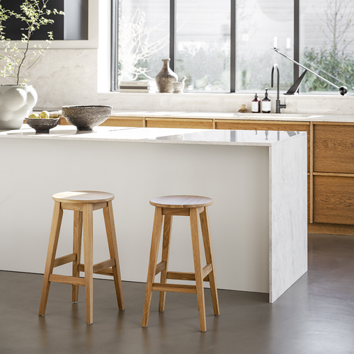 Rowico Home Austin Houten Barkruk voor Kookeiland - 65 cm - Naturel