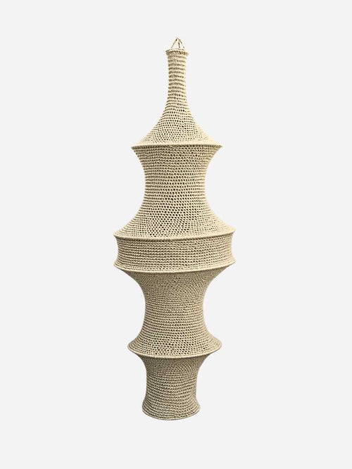 NOA MAY Hanglamp Zazuh - beige - katoen - Ø 40 x h 100 cm