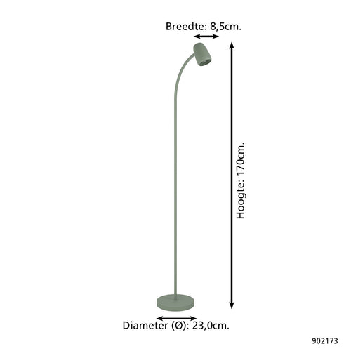 EGLO vloerlamp Carlo - 170 cm - groen - vtwonen shop