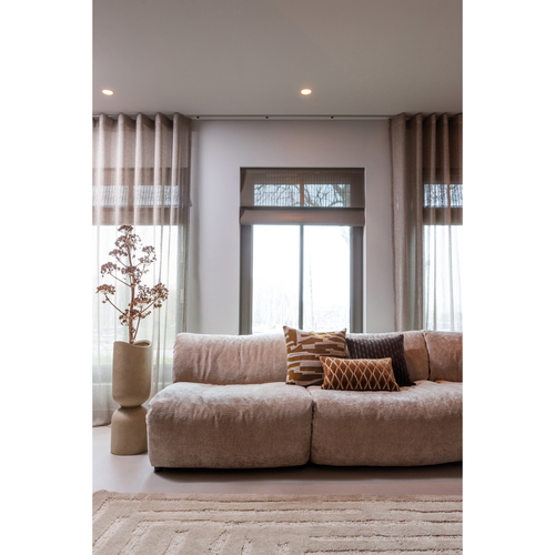 WOOOD kussens Isai - Katoen - Bruin - Set van 3 - vtwonen shop