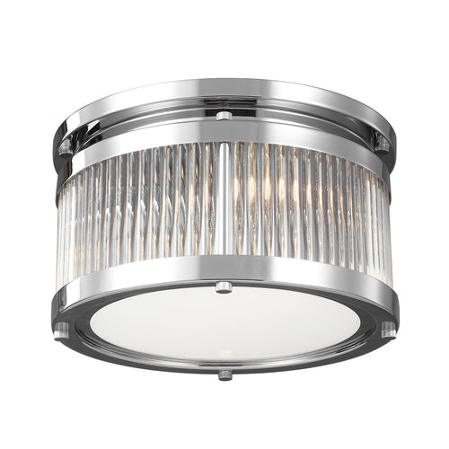 Elstead Paulson - 3 Lichts Badkamer Plafondlamp Chroom IP44, G9