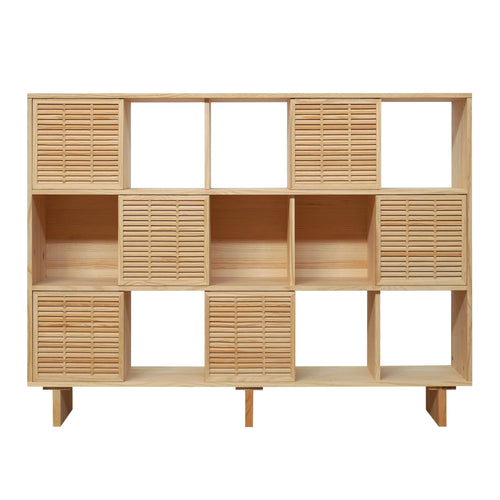 Naan Furniture Boekenkast Morella - Gelakt massief grenen - Natuurlijk - 160 cm - vtwonen shop