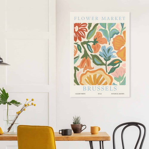 Artfulprints  Flower market - Brussels   poster 50x70 cm - vtwonen shop