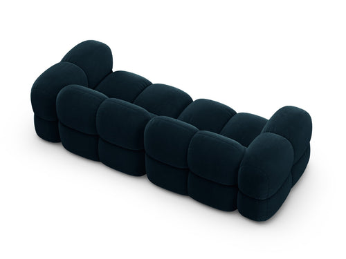 Cosmopolitan Design Bank Loretto 4-zits, flueel diepe olie - 100x250x68cm