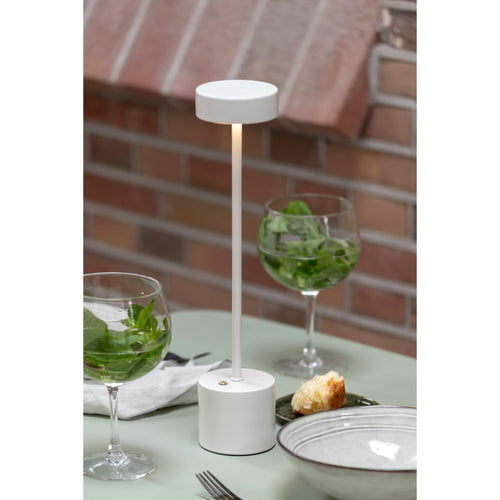 Leitmotiv tafellamp Ganar LED - wit - Ø8cm - vtwonen shop