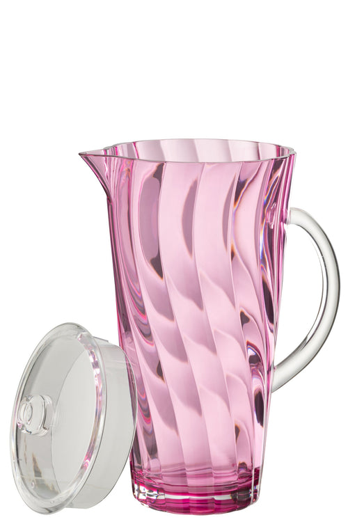 J-Line karaf Wave - kunststof - roze