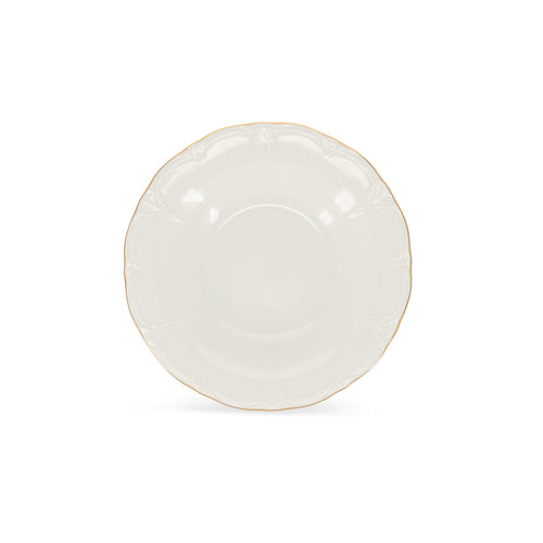 Bonbistro - Diep bord 23,5/14xH4cm met gouden rand Retro - Set van 6
