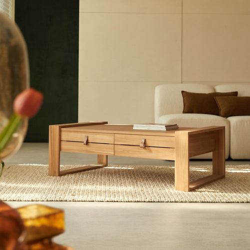 Tikamoon Minimalys - Massief teakhouten salontafel - Naturel
