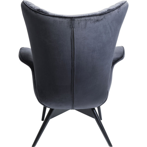 Kare Design Fauteuil Tudor fluweel zwart