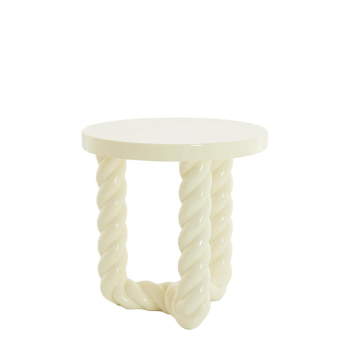 Light & Living bijzettafel Vallejo - wit - Ø46cm