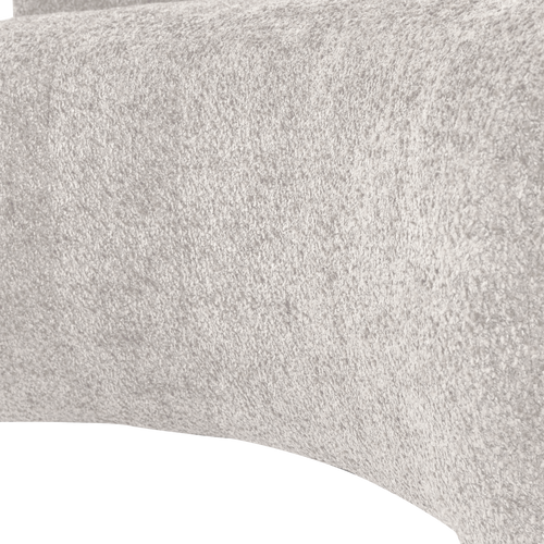 WOOOD eetbank halfronde hoek rug Mojo Base - Wollig - Ecru - 83x152x76