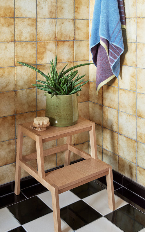 Hübsch kruk Alp - mdf/ fineer eiken/ eikenhout - 40x51xh47cm