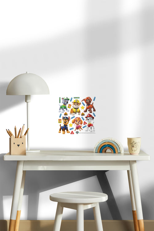Sanders & Sanders muursticker PAW patrol blauw, geel en oranje - 30 x 30 cm - 600239