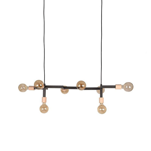 Label51 Hanglamp Loco - Zwart Metaal - 31x100x16cm - vtwonen shop