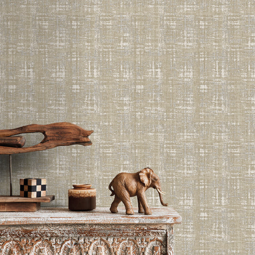 Sanders & Sanders behang linnenstructuur beige - 53 cm x 10 m - 640260 - vtwonen shop