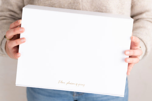 J-Line geschenkdoos - papier - wit - small