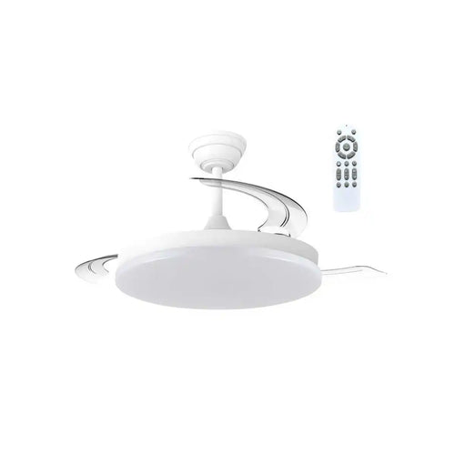 CristalRecord plafondventilator Milky - 1 lichts - 106  x 38   cm - wit