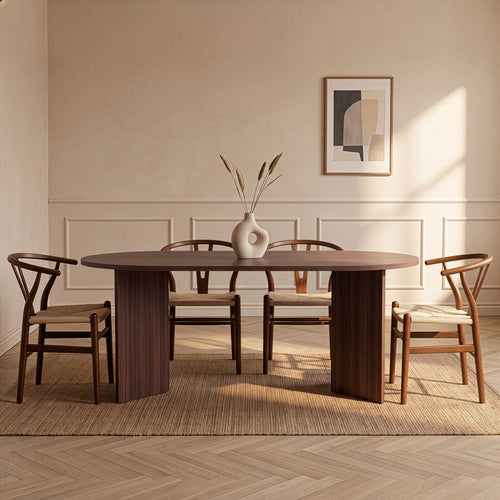 Calicosy - Eettafel met afgeronde randen SABLE - 89,5x180x75 cm