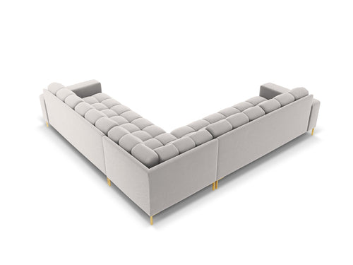 Cosmopolitan Design Symmetrische hoekbank Bali 6-zits, flueel, geld - 256x256x75cm
