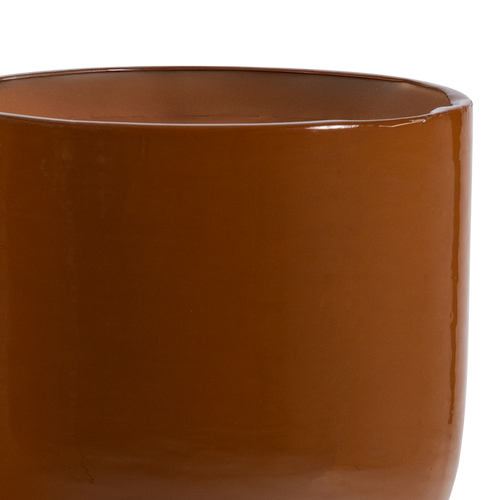 WOOOD pot hoog Toval - Metaal - Hoogglans Honinggeel - 95x32x32