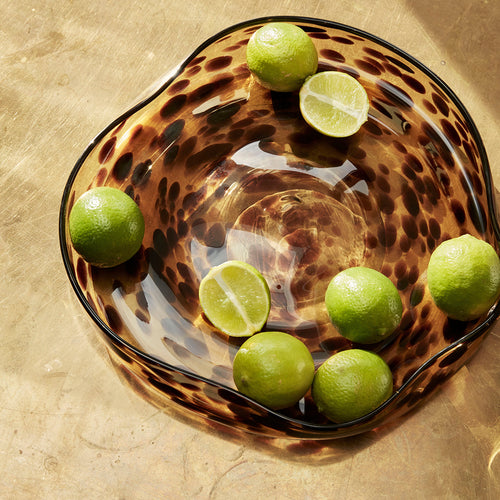 Hübsch kommen Leo - glas - ø26xh4, ø32xh5cm