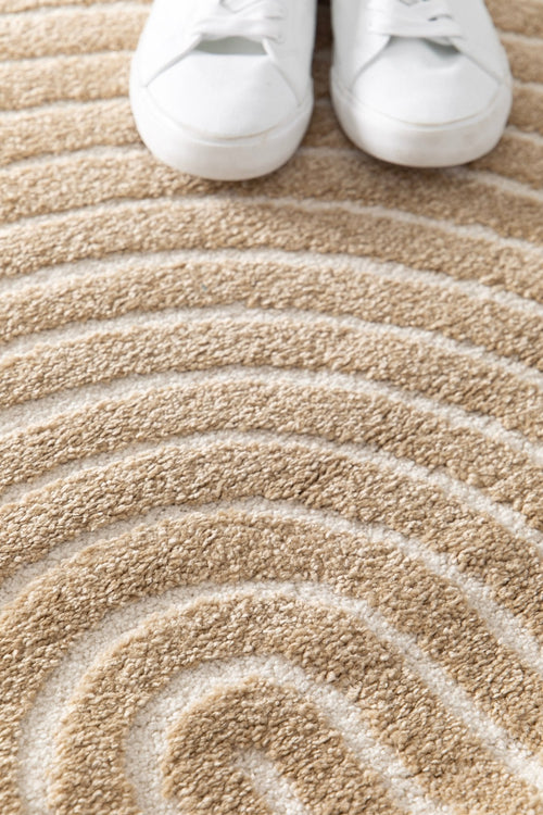 AFK Living vloerkleed Groove - reliëfeffect - kastanje - 160 x 230 cm - vtwonen shop