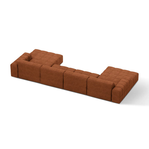 Cosmopolitan Design - Panoramische bank Chicago 6-zits, chenille baksteen - 167x375x78cm