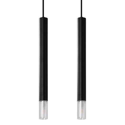 Sollux Lighting Hanglamp WEZYR 2 zwart - 30x6x120cm