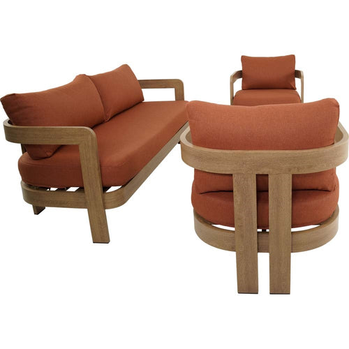 Lesli Living loungebank Mylo - rood - 185x72,5x66cm