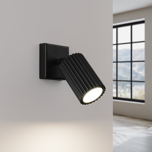 Sollux Lighting Wandlamp KARBON zwart - 8x16x8cm