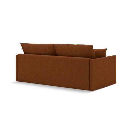 Cosmopolitan Design - Converteerbare bank Shannon 3-zits, structurele stof baksteen - 94x209x87cm