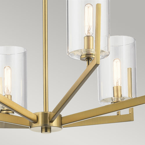 Elstead Kichler Nye Hanglamp met meerdere armen, geborsteld natuurlijk messing