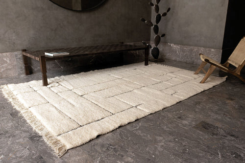 AFK Living vloerkleed Berber - handgemaakt - Wol - 80 cm x 240 cm