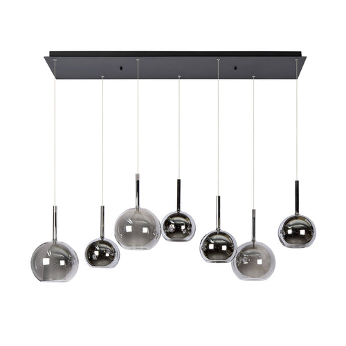 Atmooz hanglamp Saigon 7 - zwart - 110 x 30 x H 135 cm - G4