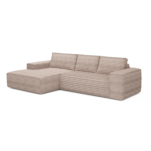 Sia Home - Hoek slaapbanken links JOAN - Corduroy - Mol - 302cm - vtwonen shop