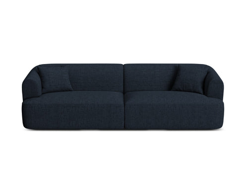 Cosmopolitan Design Modulaire bank Campi 4-zits, structurele stof koningsblauw - 90x255x70cm