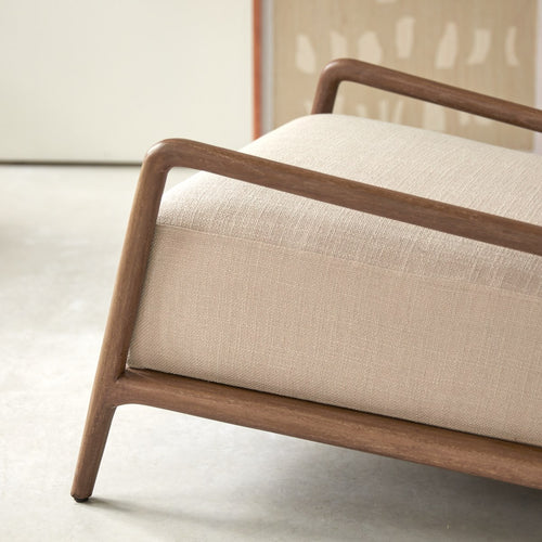 Tikamoon Fauteuil van massief mindi - Beige