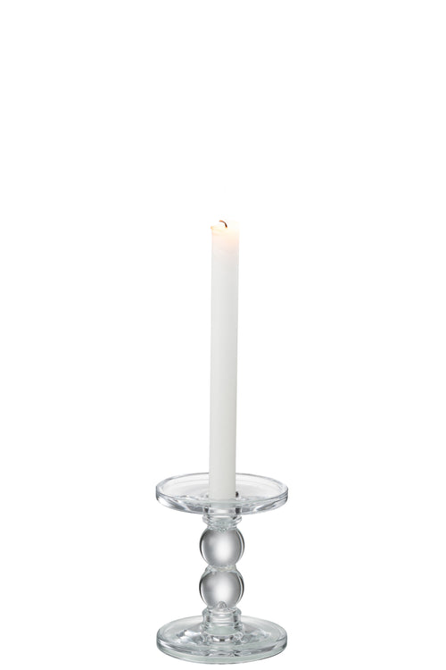 J-Line kaarshouder Druppels - glas - transparant - small - vtwonen shop