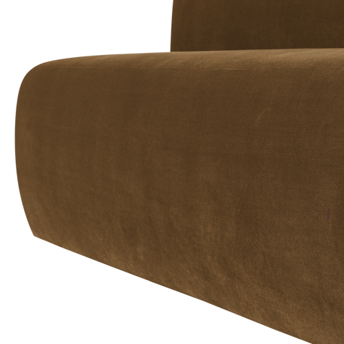 WOOOD eetbank 164 cm rugleuning Mojo Base - Velvet - Honinggeel - 83x164x76