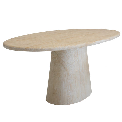 DÉJA Living Tuintafel Brunn - Travertin - Ovaal - 200x100x76cm
