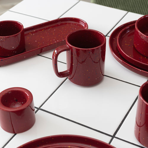 Ona - Beker 33cl burgundy Fika - Set van 4