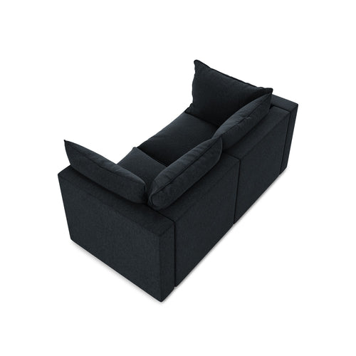 LaMiaSofa Tweezits modulaire bank Ravenna - velours - koningsblauw - 180x90x77