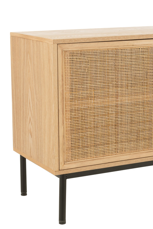 J-Line kast Vierkant - hout/metaal - naturel/zwart - large - vtwonen shop