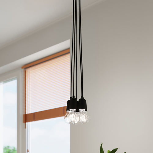 Sollux Lighting Hanglamp DIEGO 3 zwart - 15x15x90cm