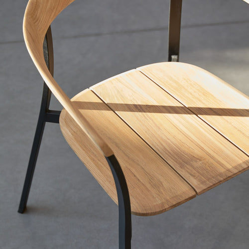 Tikamoon Arco - Tuinstoel in massief teak en aluminium - Naturel