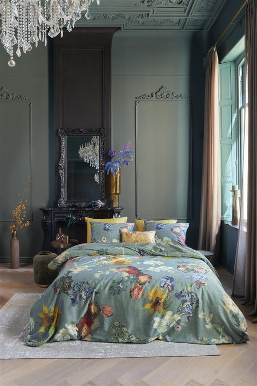 Beddinghouse x Van Gogh Museum Partout des Fleurs dekbedovertrek - Tweepersoons - 200x200/220 cm - Groen - vtwonen shop