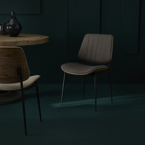 Signature - GISELLE Set van 2 stoelen - Taupe - 56x48,5x82,5 cm